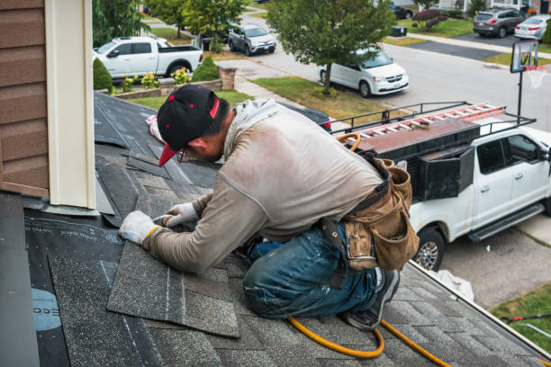 Professional Gutter Installation technician working in West Grove, PA